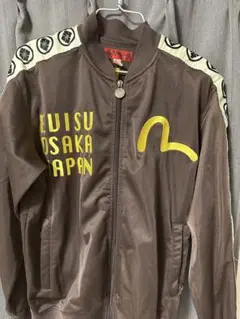 evisu エヴィス ジャージ　トラックジャケット　ブラウン　ゴールド　袖テープ 中古・古着通販】EVISU (エヴィス) トラックジャケットEVISU