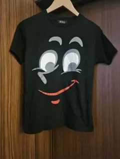 ROLL ロール　エッソ君　黒　プリントTシャツ　XS相当