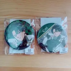 まるくじ 復刻版 進撃の巨人 チェスstyle 小吉 缶バッジ×② リヴァイ