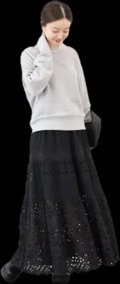 極美品 IENA イエナ 24SS コットンレースティアードスカート 極美品 IENA イエナ 24SS コットンレースティアードスカート