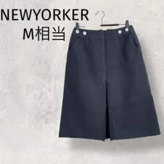 ニューヨーカー◆タイトスカート/ステッチ入り/オフィカジ/ネイビー/M/1283