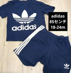 adidas 半袖セットアップ　ネイビー 　12-18month 85センチ　夏