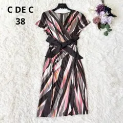 COUP DE CHANCE クードシャンス 総柄プリントカシュクールワンピース