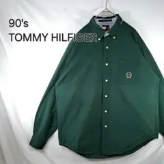 【美品　90's 】トミーヒルフィガー　刺繍ロゴ　TOMMY HILFIGER
