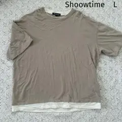 Shoowtime レイヤード半袖Tシャツ　　L
