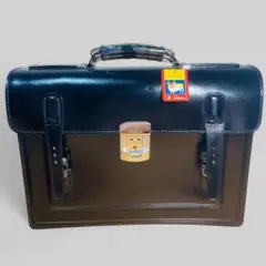 新品未使用品　牛革製　学生鞄　かばん　レトロ　昭和　未使用品　スクールバッグ