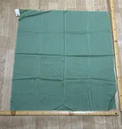 145昭和レトロ　緑色生地 0.7m 購入当時タグ付　価格¥250 未使用品