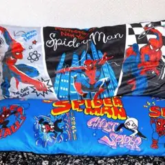 スパイダーマン　ロングクッション　プレミアムサガラ刺繍風　marvel 2点