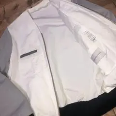 BALENCIAGA バレンシアガ 切替ジャケット ノーカラー ホワイト