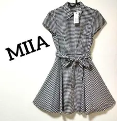 MIIA ギンガムチェック 半袖シャツワンピース 新品未使用