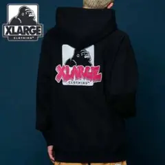 (美品✨)XLARGE ゴリラ刺繍 ブラックパーカー サイズL