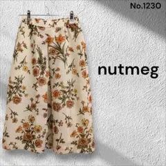 nutmeg ナッツメグ 花柄スカート 総柄 オフホワイト ガーリー