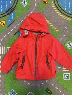【95cm】BABY GAP 取り外し可能フード付きウインドブレーカー 赤