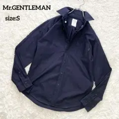 Mr.GENTLEMAN ミスタージェントルマン 長袖シャツ ボタンダウン 紺S