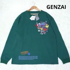 ☆未使用タグ付☆GENZAI ゲンザイ【L】スウェット トレーナー 刺繍 カーキ