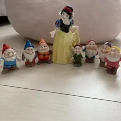 白雪姫と七人の小人 陶器置物セット