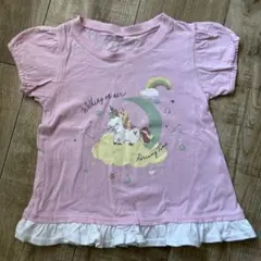 ユニコーンデザイン Tシャツ ピンク