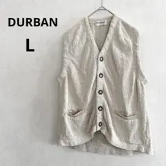 【ダーバン】　ベスト　ノースリーブ　ベージュ　Lサイズ