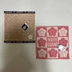 マリークワント　ミニタオルハンカチ　20cm 2枚