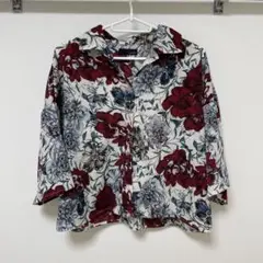 エージープラス　レディース　花柄　シャツ　総柄　フリーサイズ