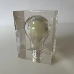 電球デザイン アクリルブロック 蓄光性インテリア
