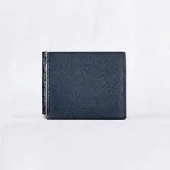 カミーユフォルネ　クロコダイル　マネークリップ　ネイビー　ワニ革 クロコダイル革 マネークリップ 二つ折り財布 本革 ネイビー