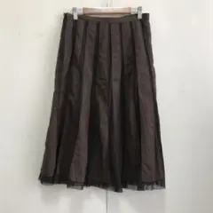 Fanuel 膝丈スカート ブラウン LL相当
