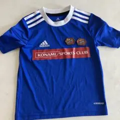 adidas Tシャツ J120 青　コナミ　キッズ　サッカー