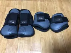 乗馬用品 HKM 乗馬用プロテクター グレー フルセット