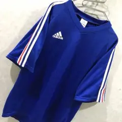 00s adidas トリコロール サッカーシャツ ゲームシャツ ｙ２ｋ Ｍ