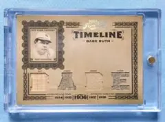 ベーブ・ルースフォトフレーム本人使用済みバットピース付きpsa鑑定品