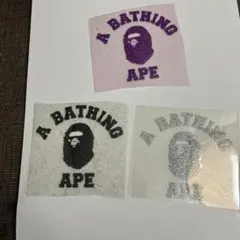 Aape キラキラアイロンシール3色セット