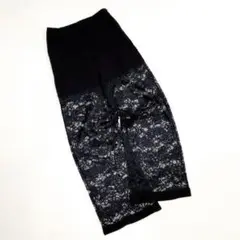 匿名⭐️シーイン 長ズボン レース ブラック 花柄 XS シアー 透け感