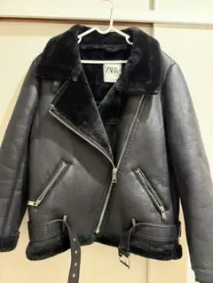 《ZARA》ブラック￤ムートンコート￤Lサイズ￤メンズ