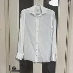 Finnamore Napoli リネン長袖シャツ ホワイト