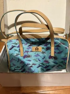 AIGNER アイグナー　魚プリント　ショルダーバッグ