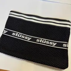 stüssy メッシュ クラッチバッグ ブラック メンズ レディース