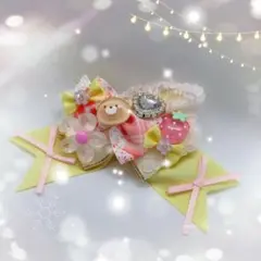 ポニー♡ヘアクリップ⑅⃛No.21デコラ 量産 ピンク 推し活 ロリィタ リズリサ
