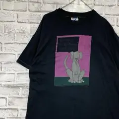 USA製90sヴィンテージTシャツ！シングルステッチ　ブラック半袖古着L725