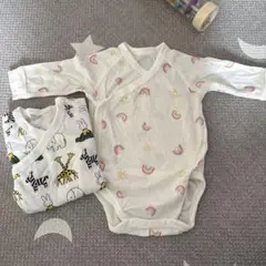 ユニクロ⭐︎長袖ラップ肌着2枚セット ボディスーツ