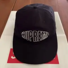 SUPREME ブラック ベースボールキャップ