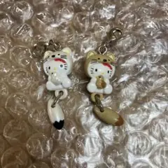 ご当地キティ　おこじょ・雷鳥　ファスナーマスコット　2色セット