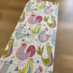 NO100 カーテン　北欧　サンプル　1枚のみ　鳥　カラフル