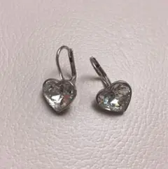 スワロフスキーのジルコニアハートピアス♡