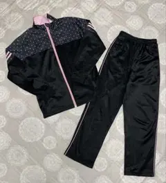 キッズジャージ上下セット150cm 黒・ピンク
