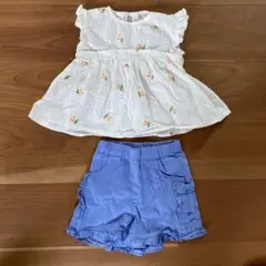 最終値下げ　petit main トップス・ショートパンツセット 90cm