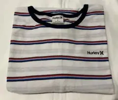 【新品未使用】Hurley ロゴT Tシャツ Lサイズ　半袖　ボーダー
