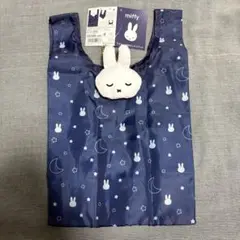 未使用 マスコット付きミニエコバッグ ネイビー