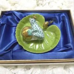 【希少】ヘレンド HEREND カエルの王様＆ロータスディッシュセット