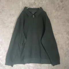 Croft&Barrow トレーナー スウェット 無地 メンズ グリーン 2XL